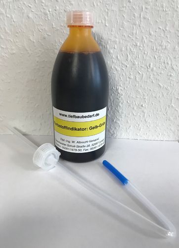 Farbstoffindikator Gelb-Grün 0,5 Liter